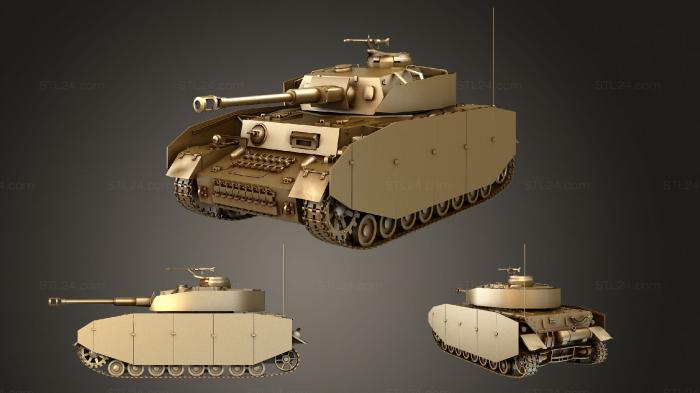 Автомобили и транспорт (Panzerkampfwagen IV, CARS_2967) 3D модель для ЧПУ станка